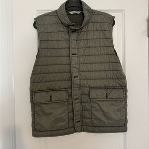 Men's Peter Millar Olive Green Quilted Vest